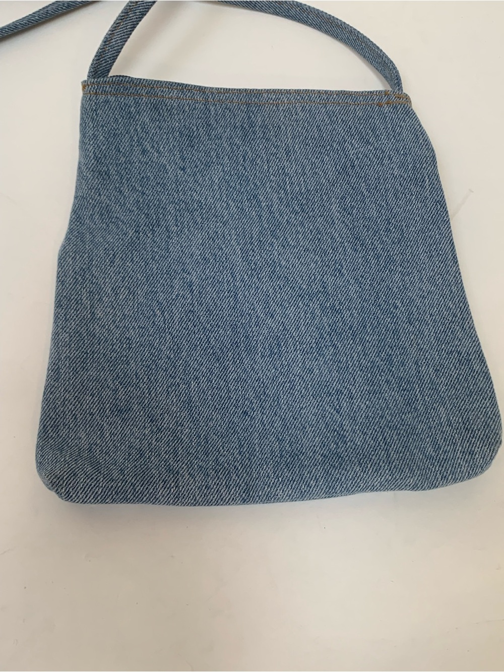 Handcrafted Levi’s Beaded Embellished Denim Light Blue Crossbody Bag Purse Tab - Picture 3 of 8